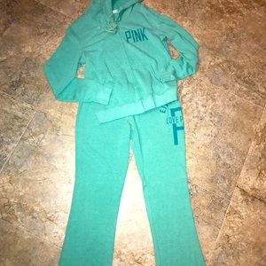Victoria’s Secret sweatpants and jacket